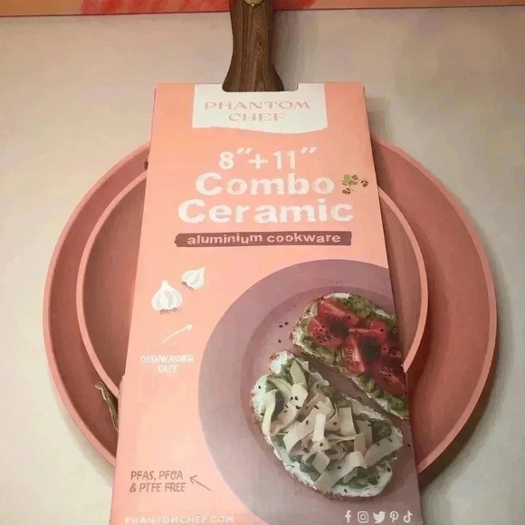 🎀🔥Phantom Chef Pink Frying Pan set🌸🌷🎀🦩 - Picture 1 of 15